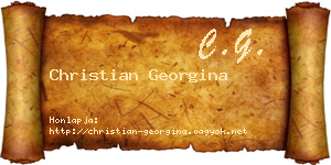 Christian Georgina névjegykártya