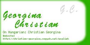 georgina christian business card